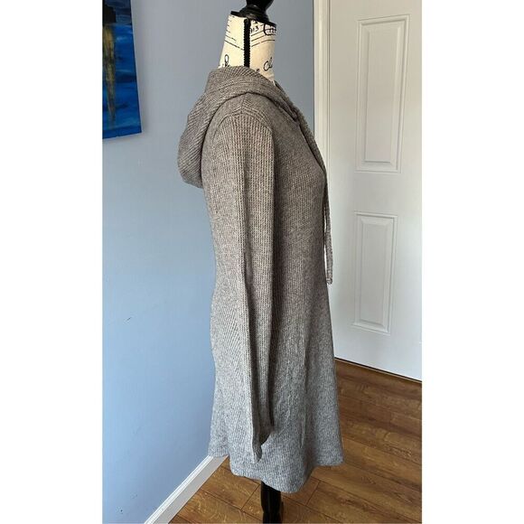 NWOT - Kaileigh Women’s LP Hooded Drawstring Sweater Dress Gray Boho - Picture 3 of 8